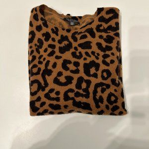 Saks Fifth Avenue Leopard-Printed - Cashmere - Size: Medium/Large